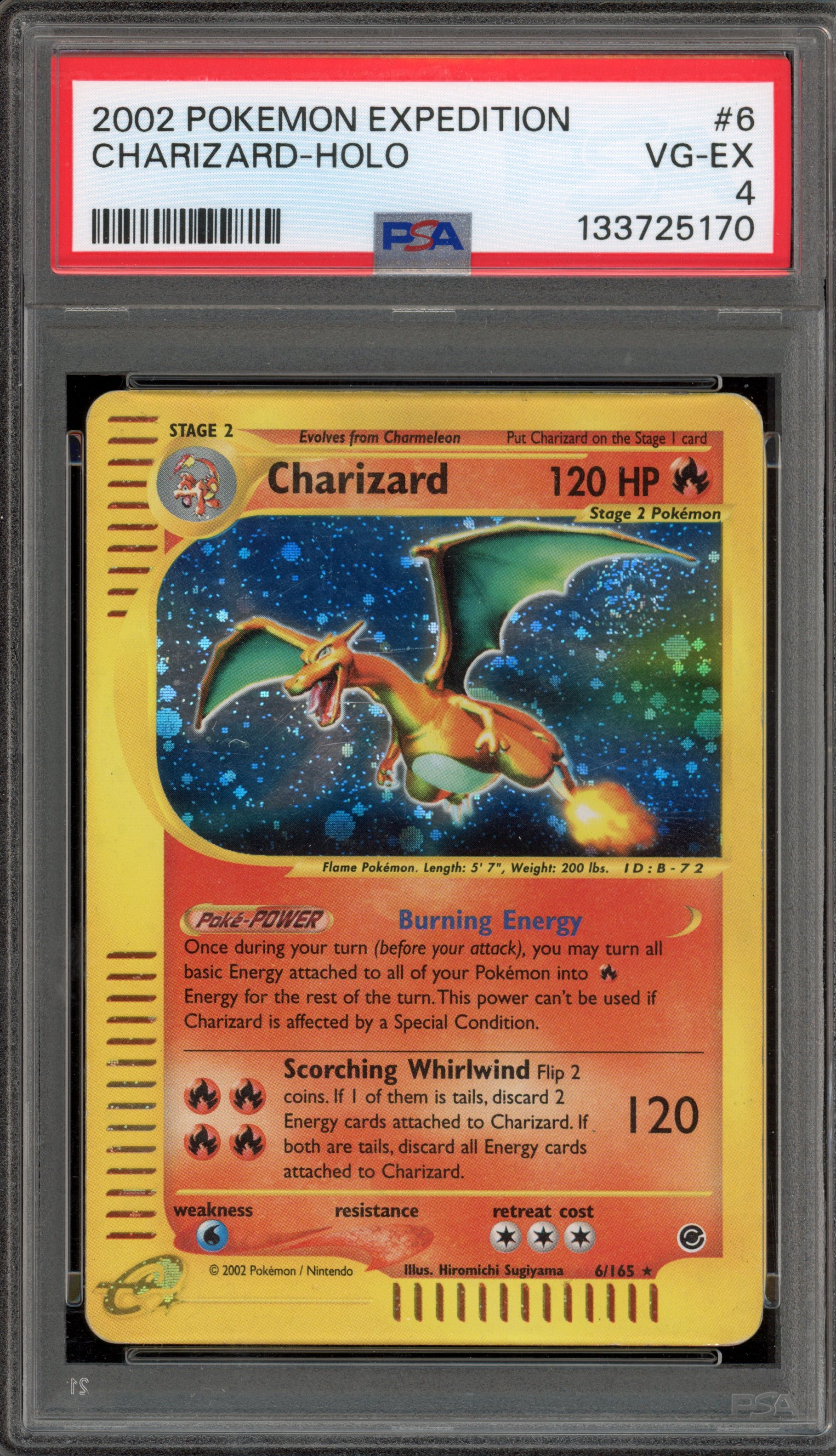Pokemon Charizard Expedition Holo Rare #6 PSA 4